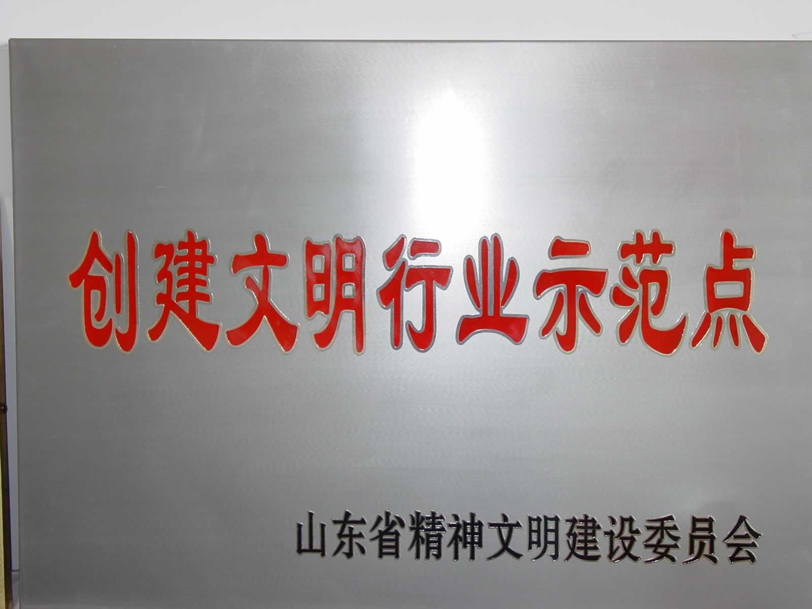 山东省创建文明行业示范点